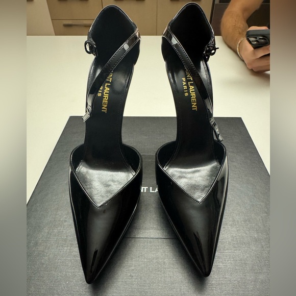 Zizi Black Patent Leather Ankle Strap Pump - Picture 8 of 11